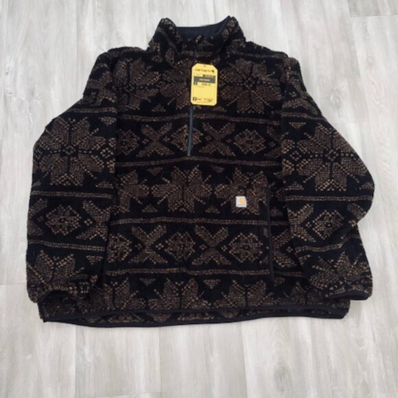 CARHARTT Loose Fit Fleece Pullover Sweatshirt Black Multi 2X NWT - Picture 6 of 7